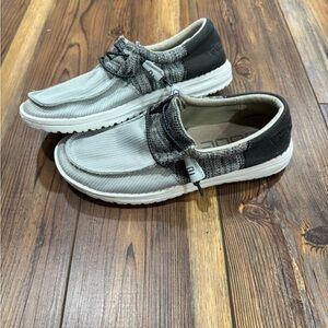Hey Dude Black and Gray Loafers
